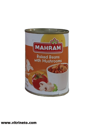کنسرو لوبیا چیتی و قارچ مهرام 385 گرم